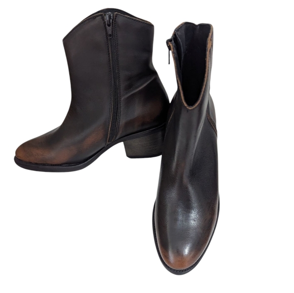 Miz Mooz Dark Brown Heeled Boots - Picture 6 of 11